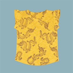 Kapbula Organik T-Shirt Dragon Sarı Fır Fır